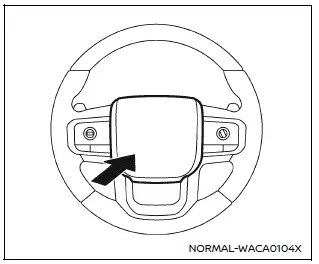 Nissan Armada horn activation area on steering wheel