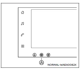 Nissan Armada rearview monitor settings menu touchscreen navigation