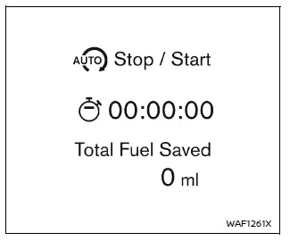 Nissan Armada fuel saving and engine stop time display