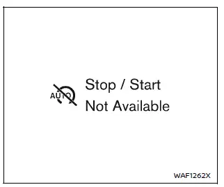 Nissan Armada auto start deactivation warning display