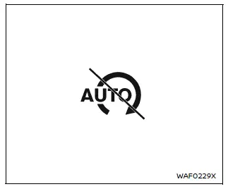 Nissan Armada idling stop inhibition indicator display