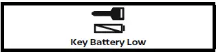 Nissan Armada key battery low warning indicator symbol