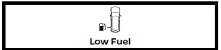 Nissan Armada low fuel warning indicator in instrument cluster