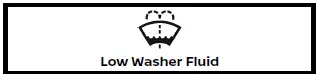Nissan Armada low washer fluid warning symbol