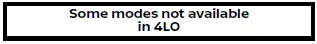 Nissan Armada drive mode restriction in 4LO indicator