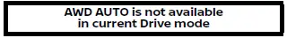Nissan Armada AWD auto unavailable indicator display