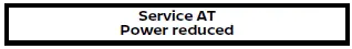 Nissan Armada reduced transmission power service warning