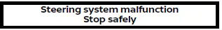 Nissan Armada steering system malfunction stop safely warning