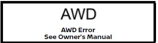 Nissan Armada AWD system error warning indicator