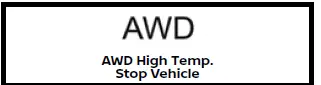 Nissan Armada AWD high temperature warning stop vehicle message