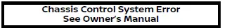 Nissan Armada chassis control system error warning display