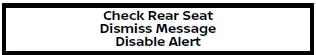 Nissan Armada check rear seat reminder indicator
