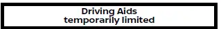 Nissan Armada driving aids temporarily limited warning indicator