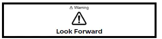 Nissan Armada look forward driver attention warning indicator