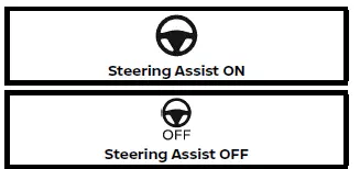 Nissan Armada steering assist guidance message display