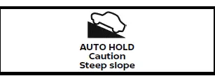 Nissan Armada steep slope caution warning indicator
