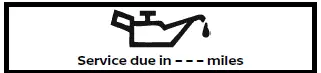 Nissan Armada engine oil service reminder display indicator