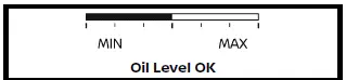 Nissan Armada engine oil level display screen with status information