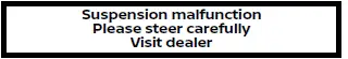 Nissan Armada air suspension system malfunction warning indicator