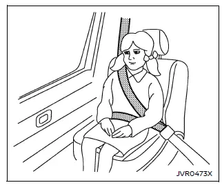 Nissan Armada child seating positions and proper restraint usage illustration