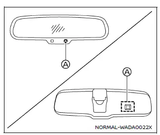 Nissan Armada manual anti glare mirror lever positions day and night
