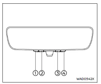 Nissan Armada mirror mode selector lever switching between camera and standard view