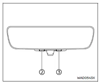 Nissan Armada Intelligent Rear View Mirror menu navigation buttons interface
