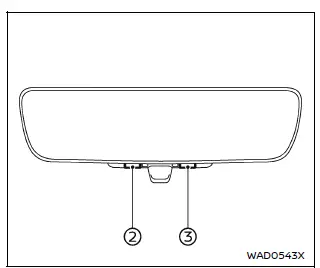 Nissan Armada mirror display brightness adjustment controls
