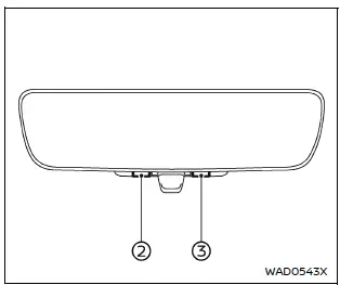 Nissan Armada automatic dimming mirror feature control
