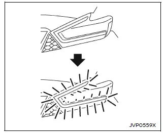 Nissan Armada Intelligent Rear View Mirror flickering image example due to LED headlights