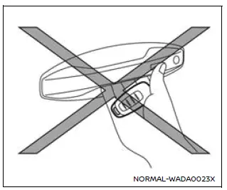 Nissan Armada correct use of door handle request switch with Intelligent Key positioning