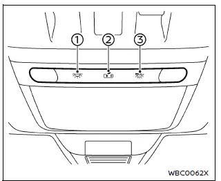 Nissan Armada interior light control panel with brightness and mode settings