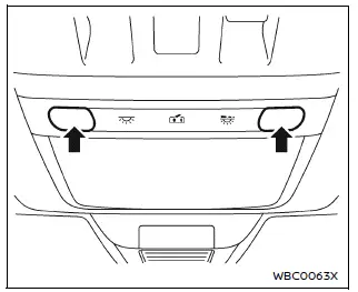 Nissan Armada front map lights touch control activation example