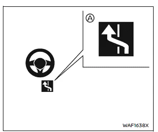 Nissan Armada lane change assist system indicator and operation display