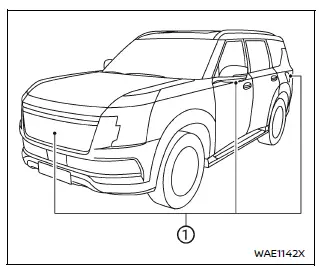 Nissan Armada camera cleaning and maintenance illustration