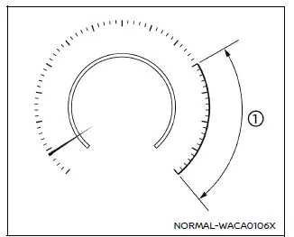 Nissan Armada tachometer rpm gauge red zone indicator