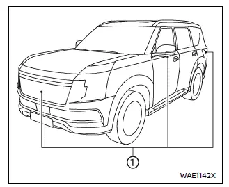 Nissan Armada MOD system camera cleaning and maintenance illustration