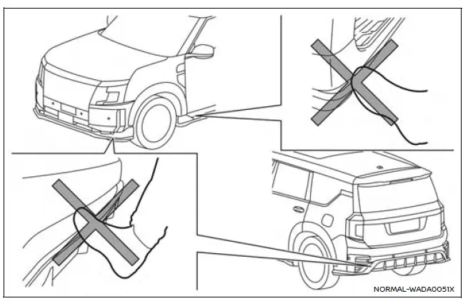 Nissan Armada NISMO exterior front spoiler side sill extensions rear diffuser design