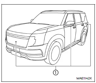 Nissan Armada Around View Monitor camera system positions front grille mirrors rear camera