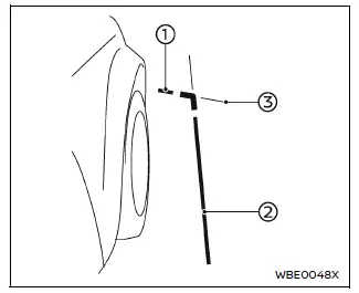 Nissan Armada front-side camera view passenger side guiding lines and vehicle outline