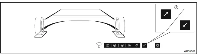 Nissan Armada invisible hood view off-road driving assistance example