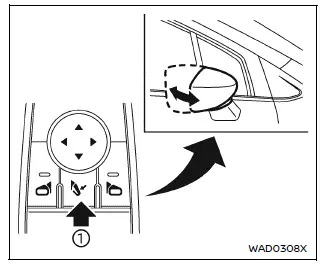 Nissan Armada heated outside mirrors defrost function example