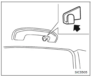 Nissan Armada coat hook above rear side window