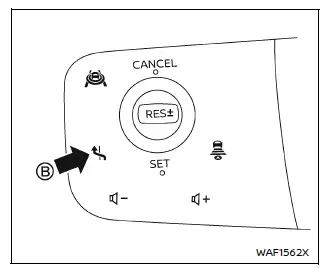 Nissan Armada passing assist suggestion to change lane left with no blind spot vehicle detected