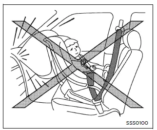 Nissan Armada child seat safety positioning and airbag warning illustration