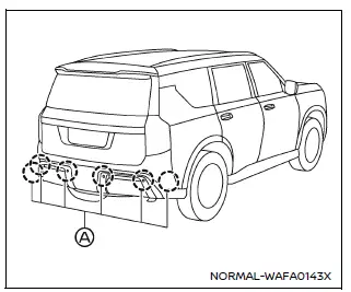Nissan Armada rear sonar sensors location and maintenance example