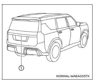 Nissan Armada rearview camera maintenance cleaning lens illustration