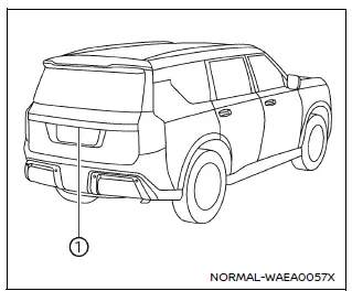 Nissan Armada rearview monitor camera location above license plate
