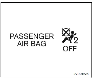 Nissan Armada front passenger airbag status light indicator location