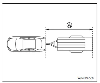 Nissan Armada trailer settings interface and towing configuration display
